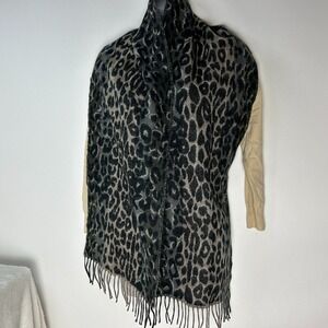 Softer than Cashmere? D&Y Black/White Mob Wife Animal Print Scarf